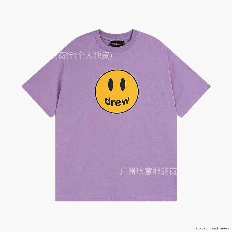 DREW Smile Street Style Purple Short Sleeve T-shirt