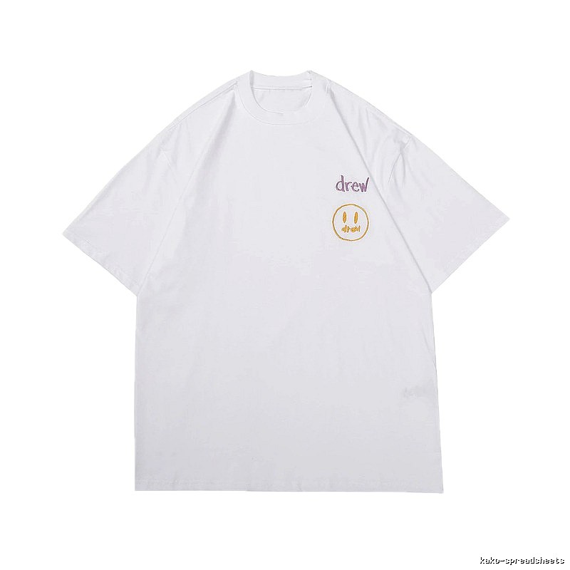 DREW Smiley Embroidered Street Style White T-Shirt