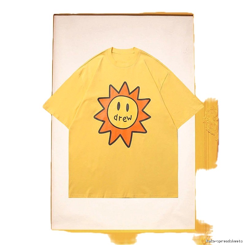 DREW Street Style Sun Smiley Face Yellow T-shirt