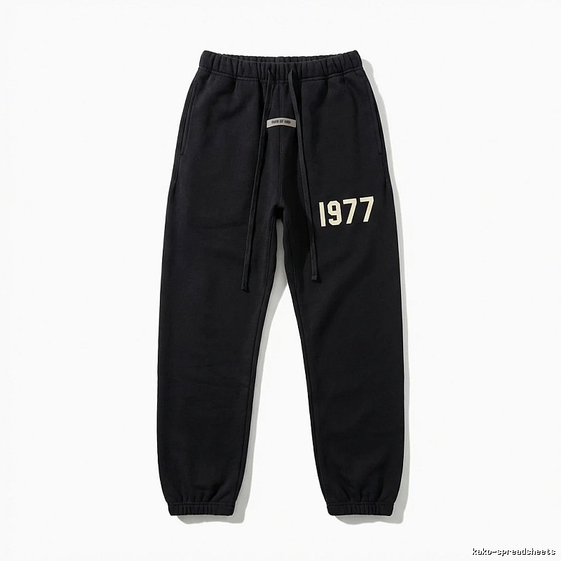 ESSENTIALS 1977 Casual Black Sweatpants