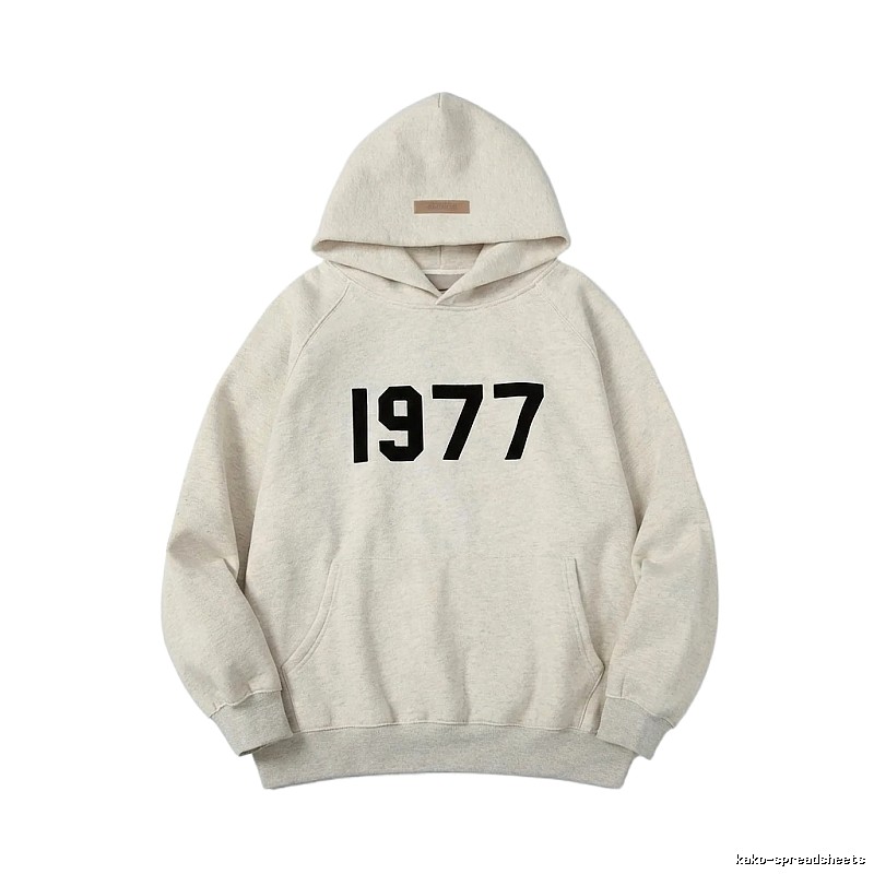 ESSENTIALS 1977 Style Light Grey Hoodie