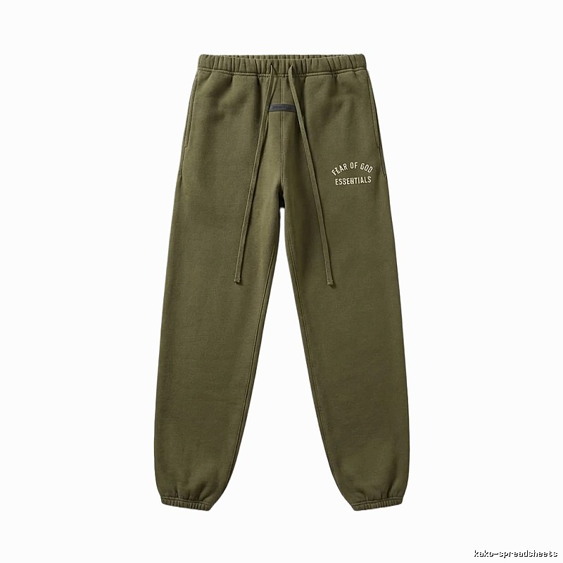 ESSENTIALS casual style olive green sweatpants