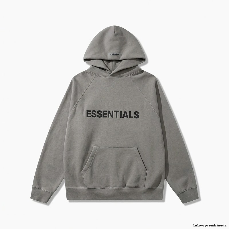 ESSENTIALS minimalist gray hoodie