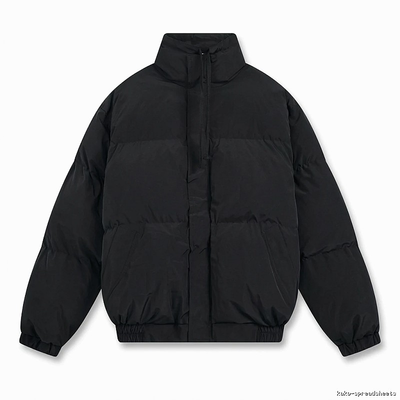 ESSENTIALS minimalist style black cotton-padded jacket