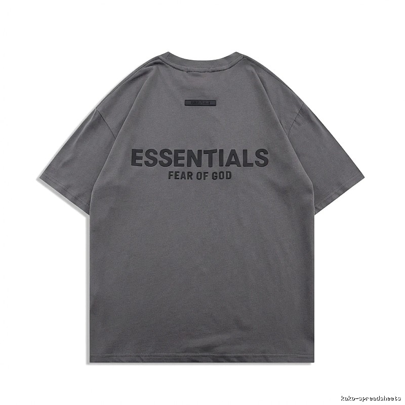 ESSENTIALS Simple Grey Short-sleeve Shirt