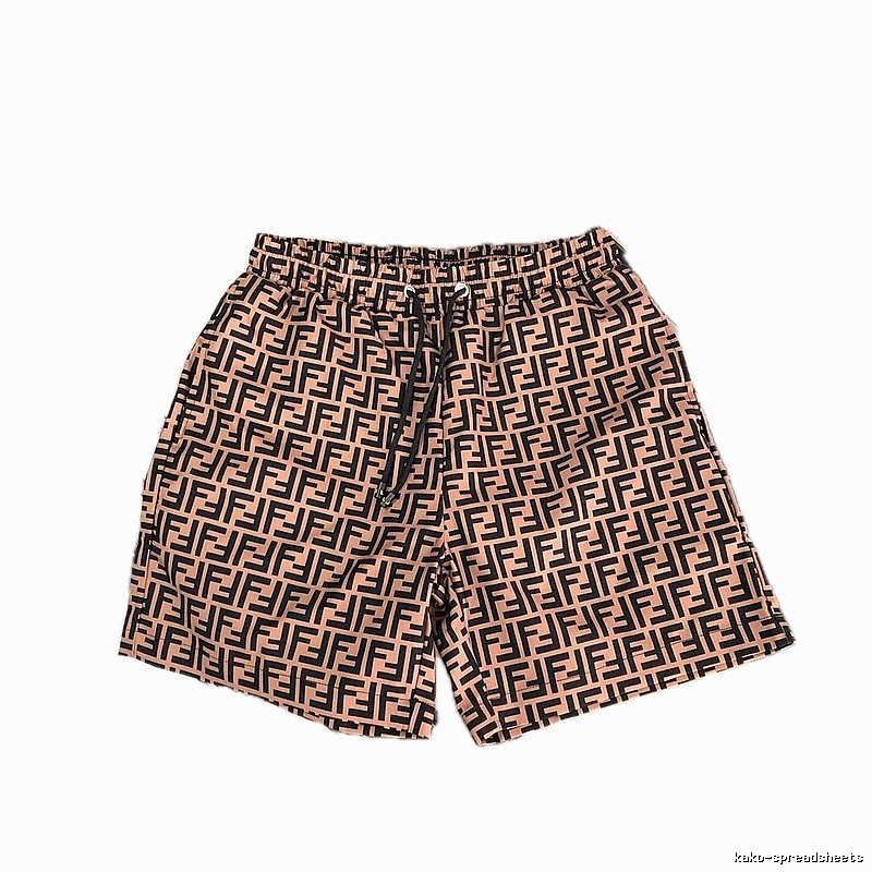 Fendi FF Monogram Vintage Style Brown and Black Casual Shorts