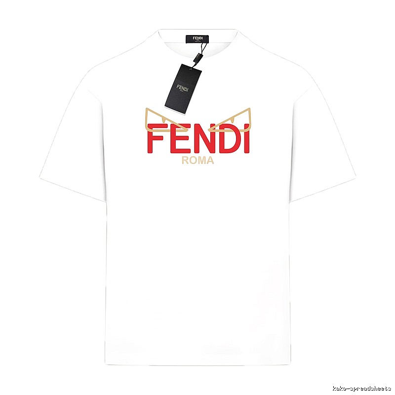 Fendi Roma series simple style white T-shirt