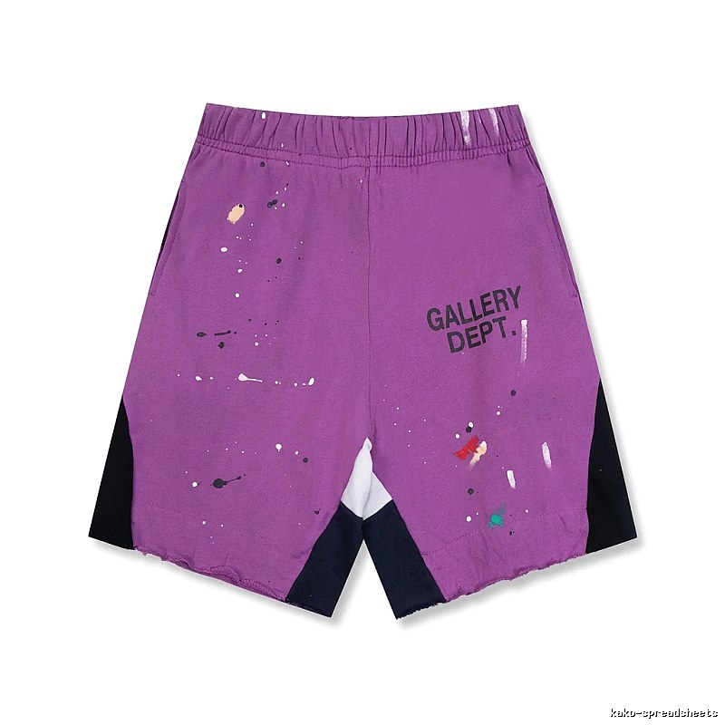 Gallery Dept Graffiti Style Purple Shorts