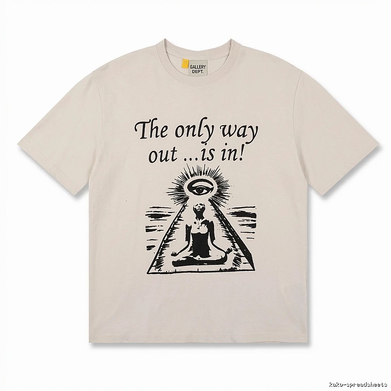 Gallery Dept Trendy Cool Style Off-white T-shirt