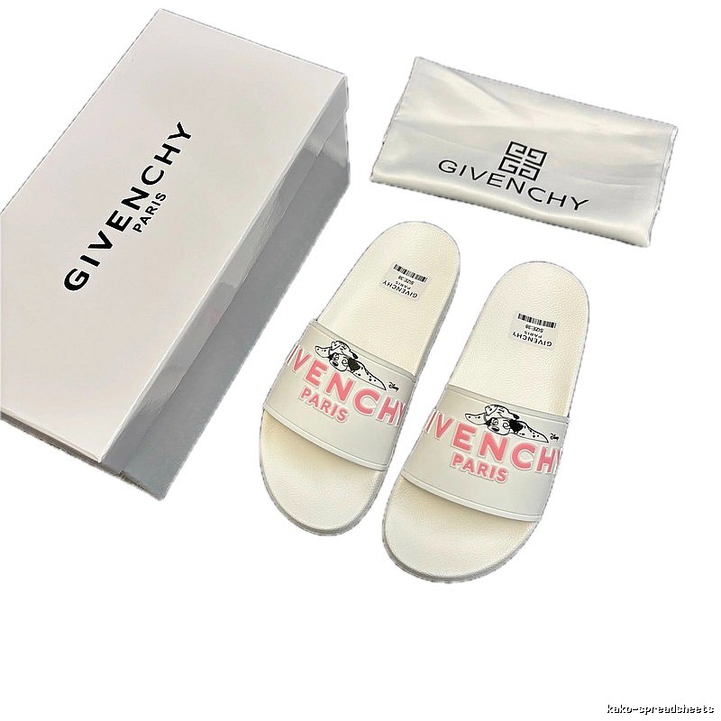 Givenchy x Disney Co-branded Casual Style White Slippers