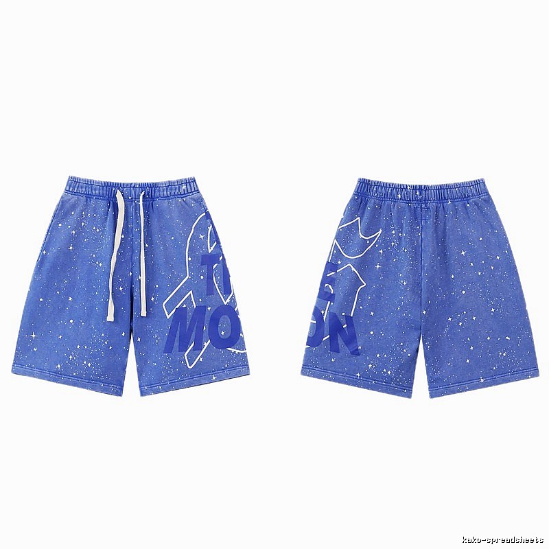 Godspeed Starry Sky Street Style Blue Shorts