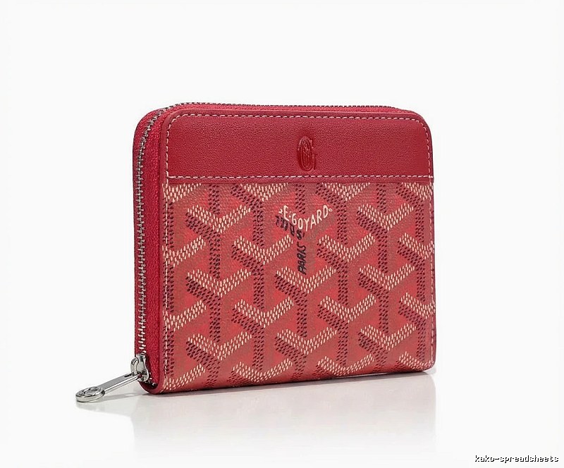 Goyard classic printed style red wallet