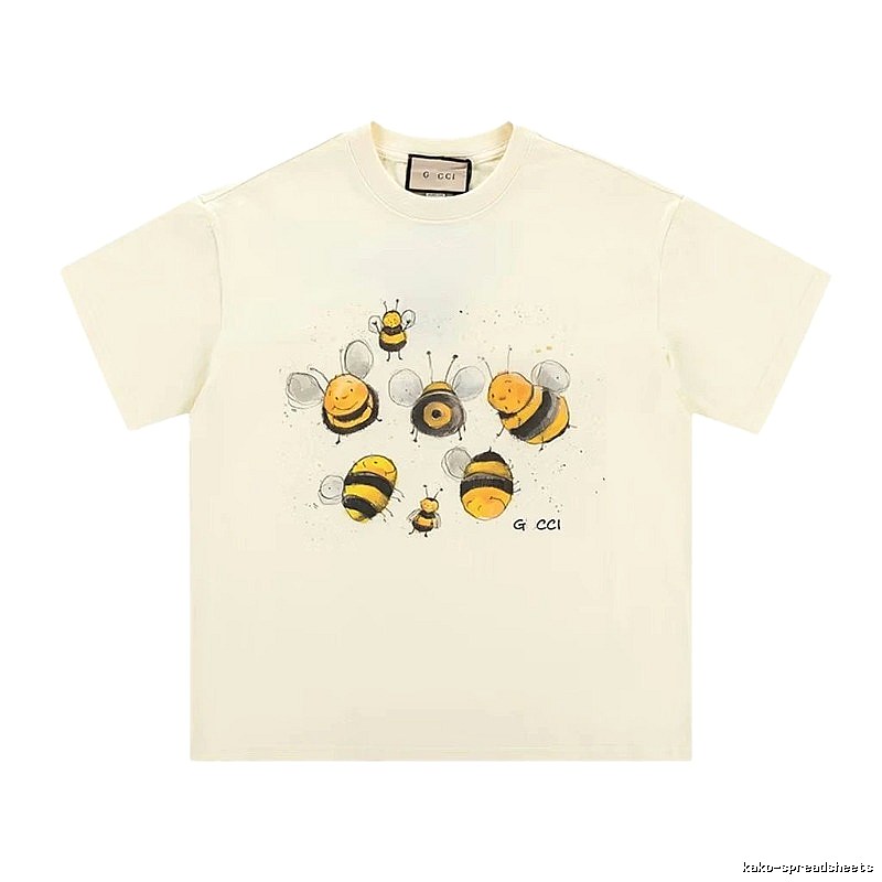 Gucci Bee Graffiti Casual Style Off-white T-shirt