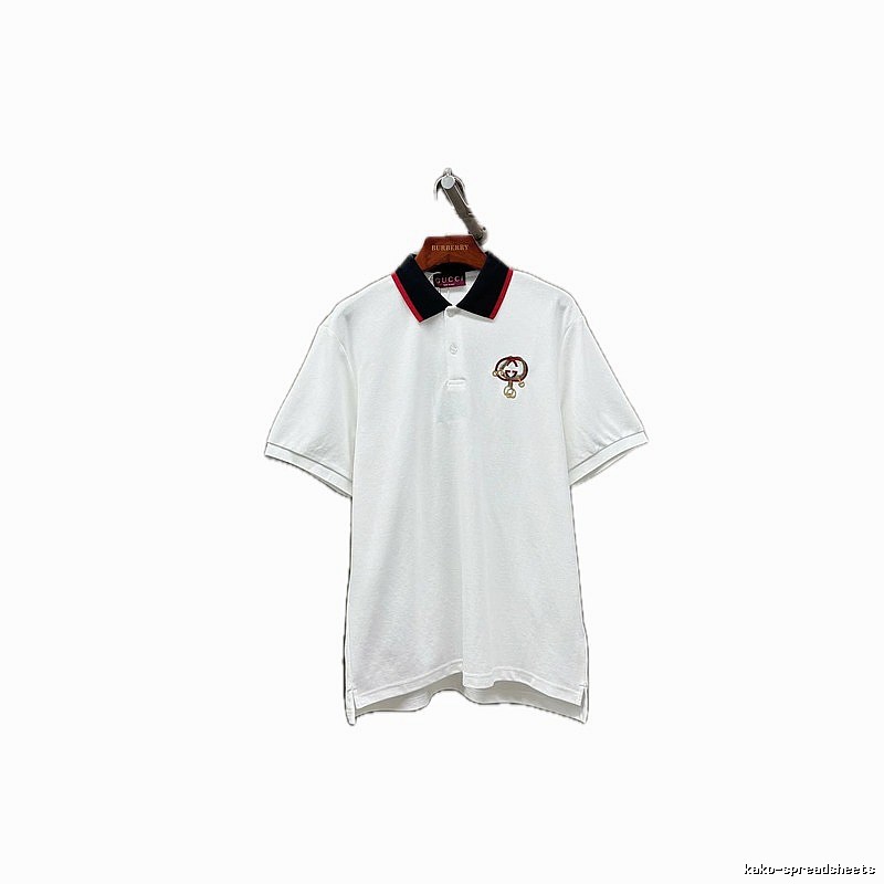 Gucci classic fashion white polo shirt