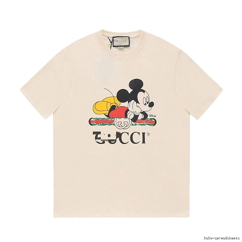 Gucci x Disney Mickey Mouse Co-branded Casual Off-white T-shirt