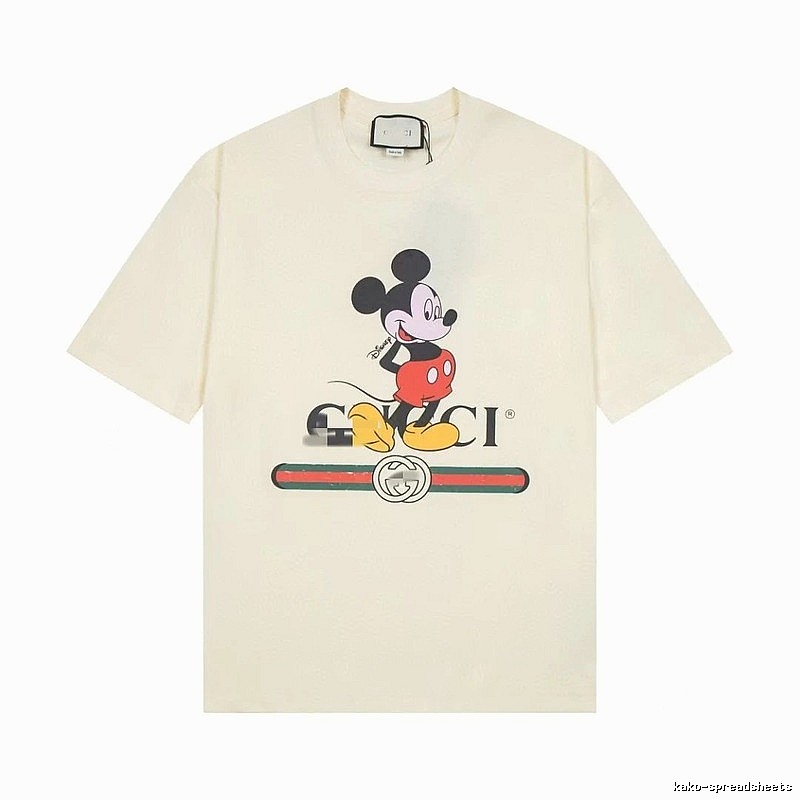 Gucci x Mickey Mouse Co-branded Vintage Style Off-white T-shirt