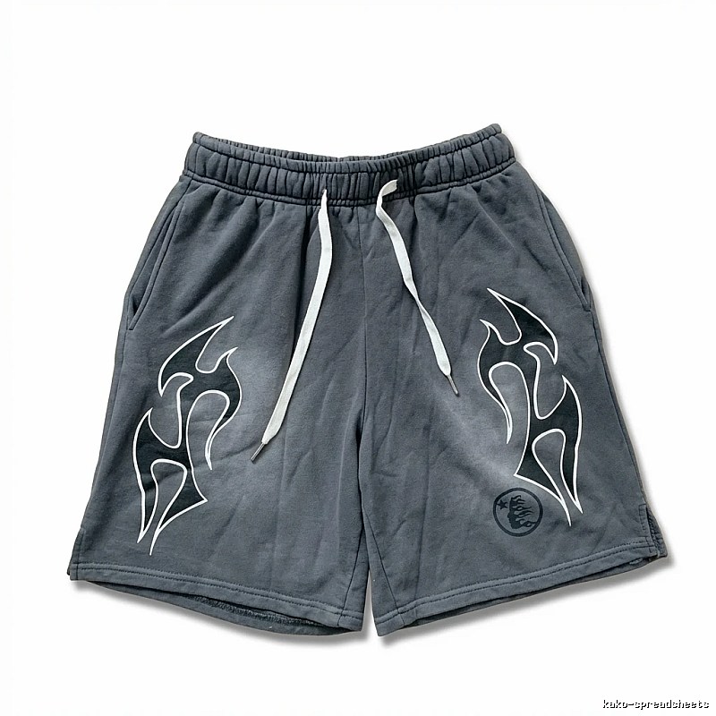 Hellstar Flame Wind Grey Shorts