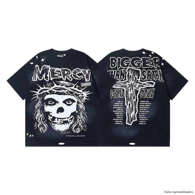 Hellstar Skull Print Dark Style Black T-Shirt