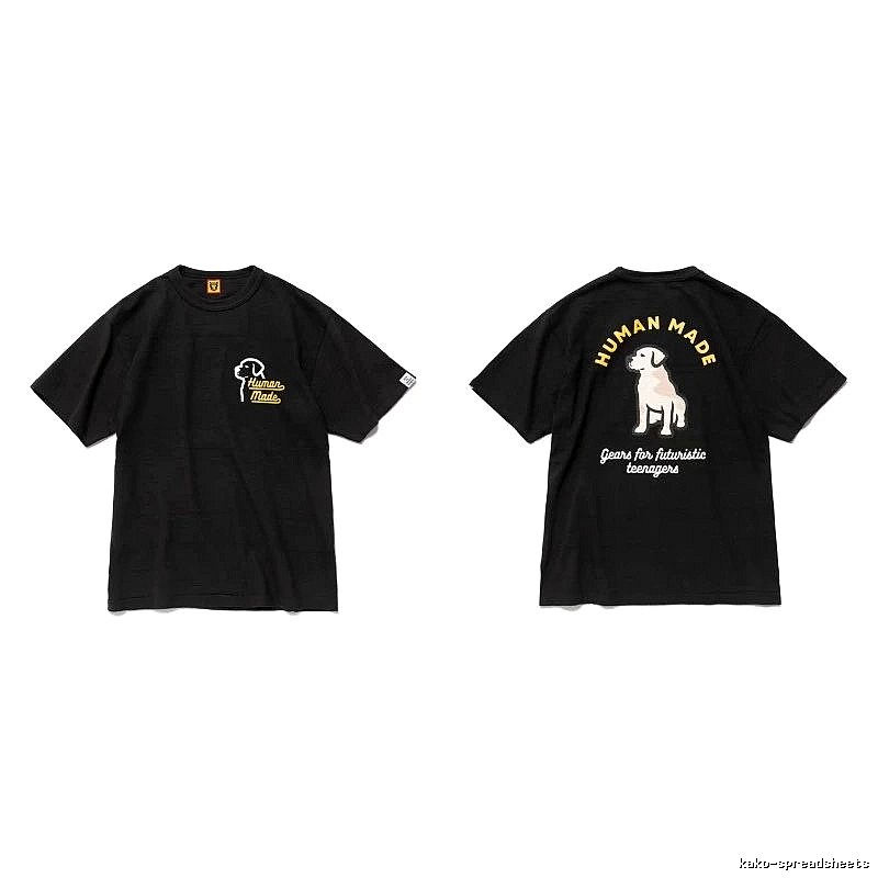 Human Made Relaxed Heart logo T-shirt Black Green Human with Versatile Design