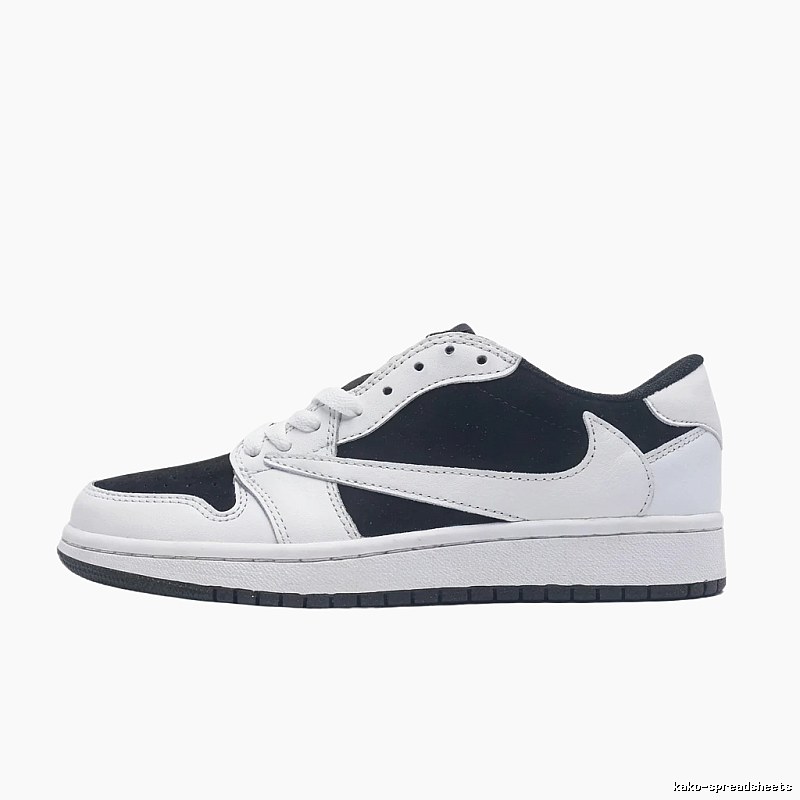 Jordan AJ1 Black and White Trendy Sneakers