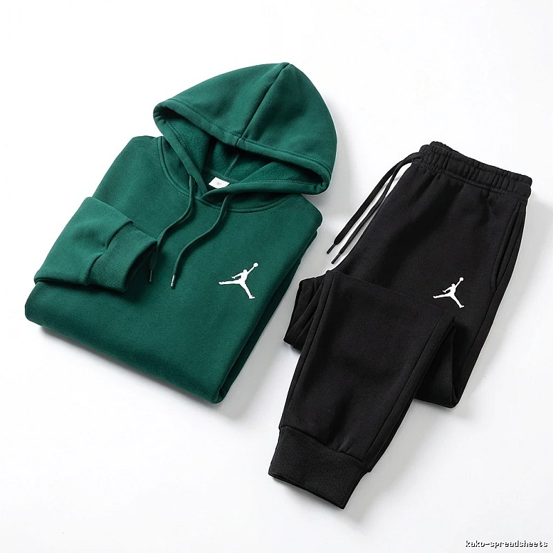 Jordan sporty green and black suit