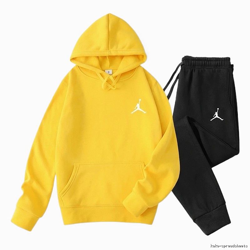 Jordan sporty yellow and black suit