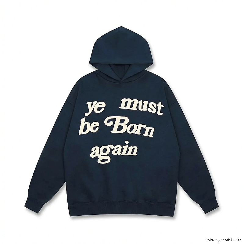 Kanye retro-style navy blue sweatshirt