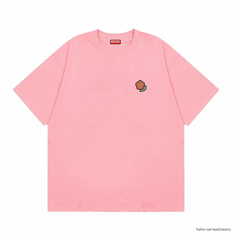 KENZO Begonia Collection Casual Style Pink T-Shirt