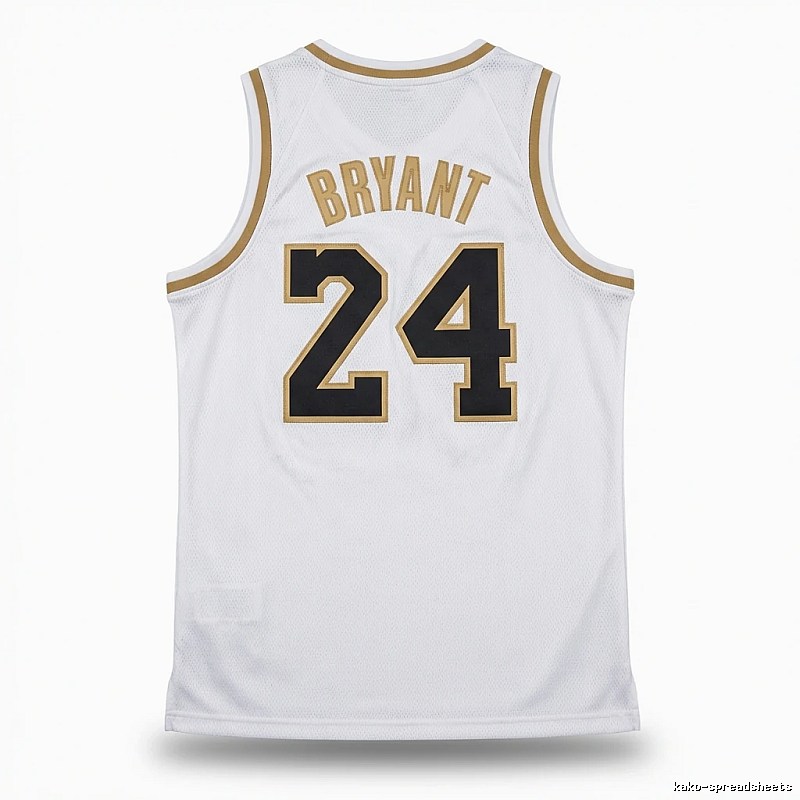 Kobe No. 24 retro-style white jersey