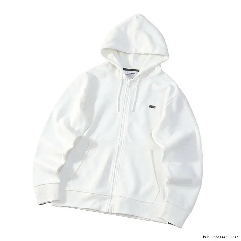 Lacoste simple-style white hoodie