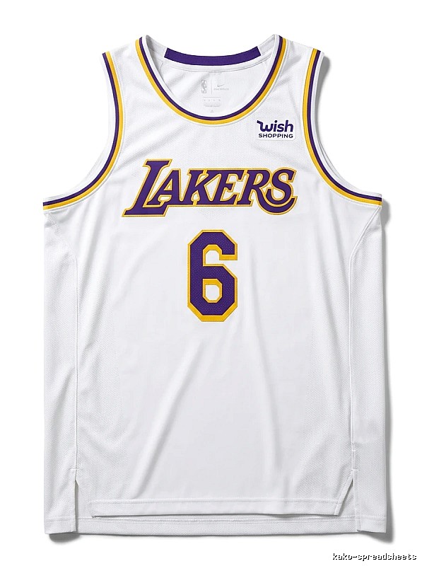 LBJ Lakers No. 6 white jersey