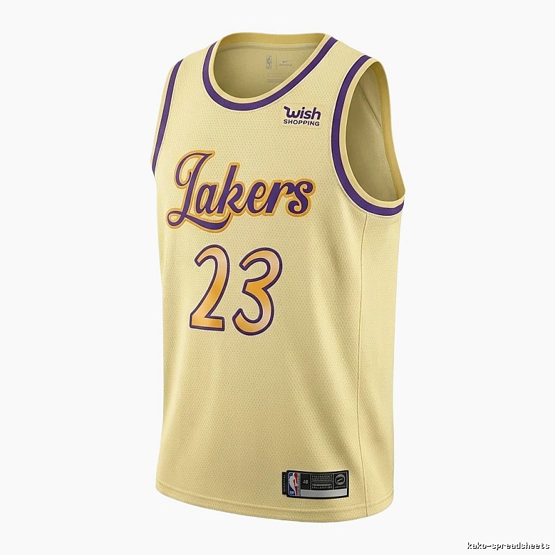 LBJ's No. 23 yellow jersey of the Lakers.