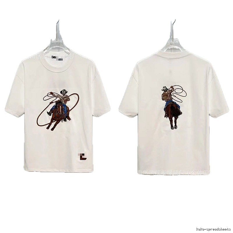 Louis Vuitton Denim Collection Vintage Style White T-Shirt