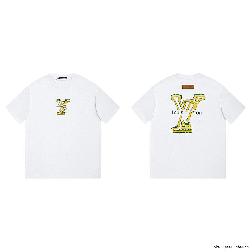 Louis Vuitton Graffiti Print Trendy Style White T-shirt