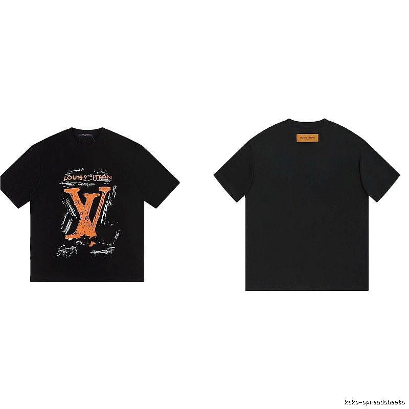 Louis Vuitton Graffiti Street Style Black Short-sleeve T-shirt