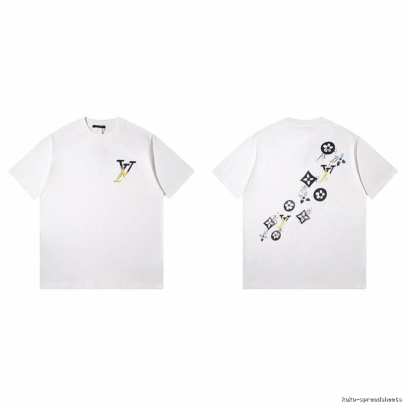 Louis Vuitton Monogram Trendy Style White T-Shirt