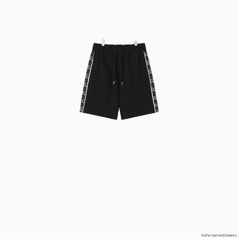 Louis Vuitton Side-Printed Casual Black Shorts