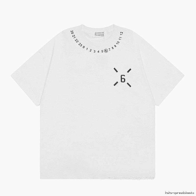 Maison Margiela MM6 streetwear brand casual white short-sleeve T-shirt