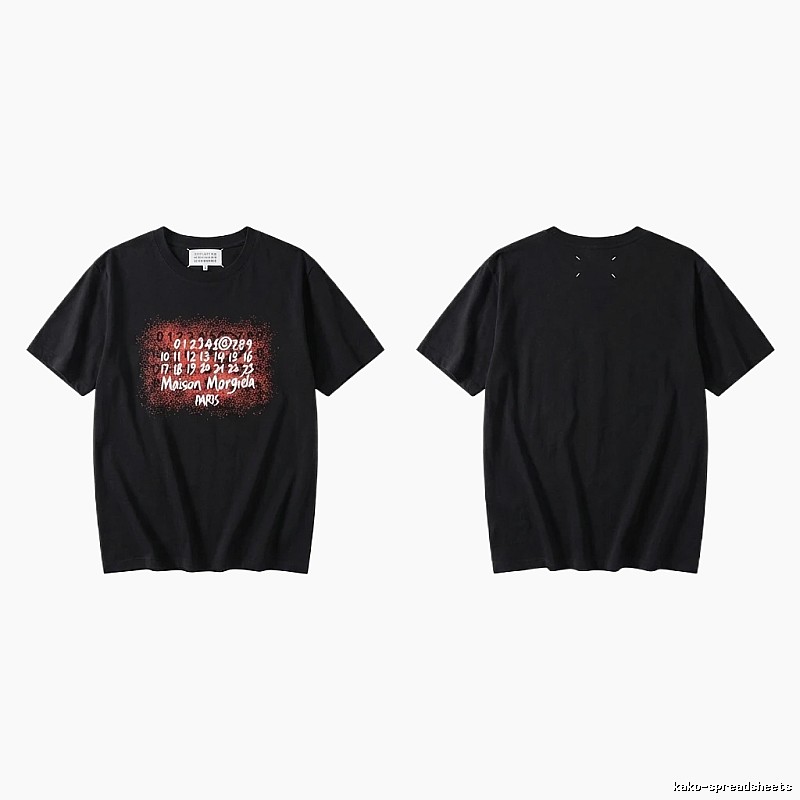 Maison Margiela Printed Style Black T-shirt