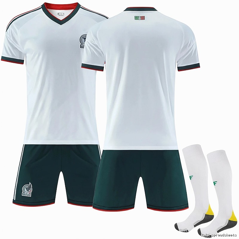 Mexico retro-style white and green jersey