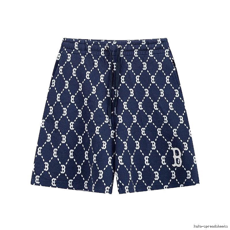 MLB full-print style navy blue shorts