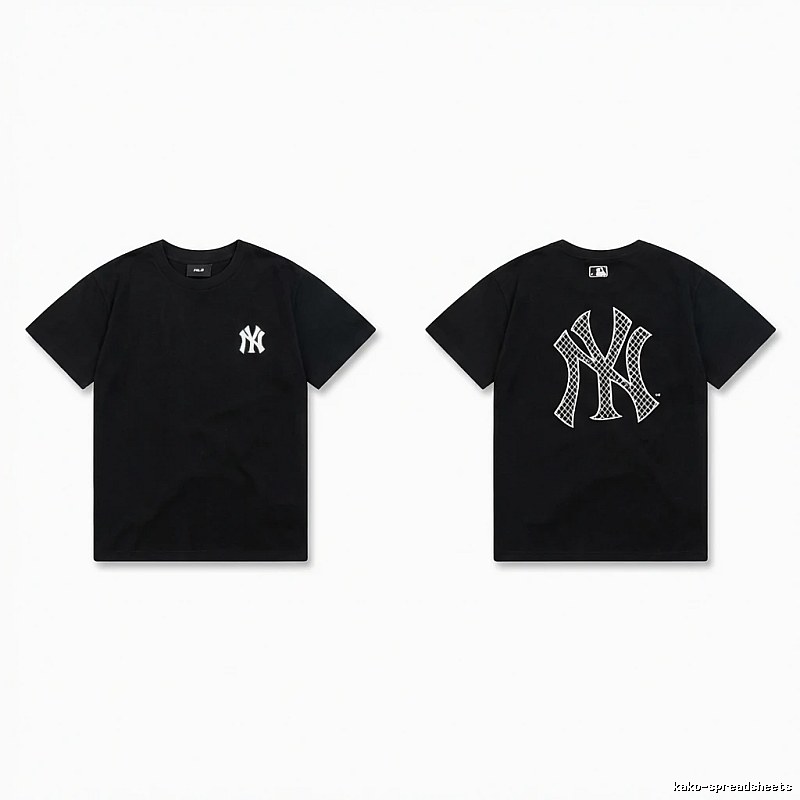 MLB NY Series Trendy and Cool Style Black T-shirt
