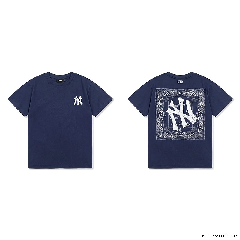 MLB Printed Trendy Style Navy Blue T-shirt