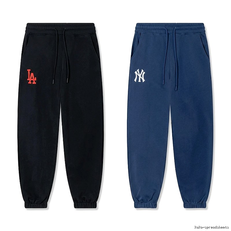 MLB sporty black and blue sweatpants