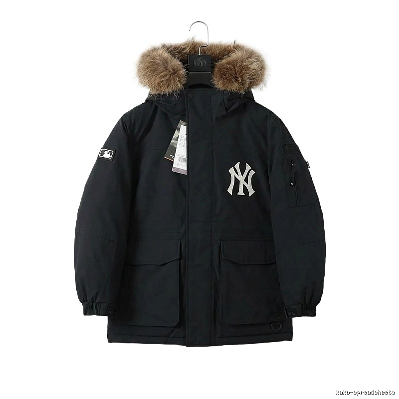 MLB workwear style black down jacket