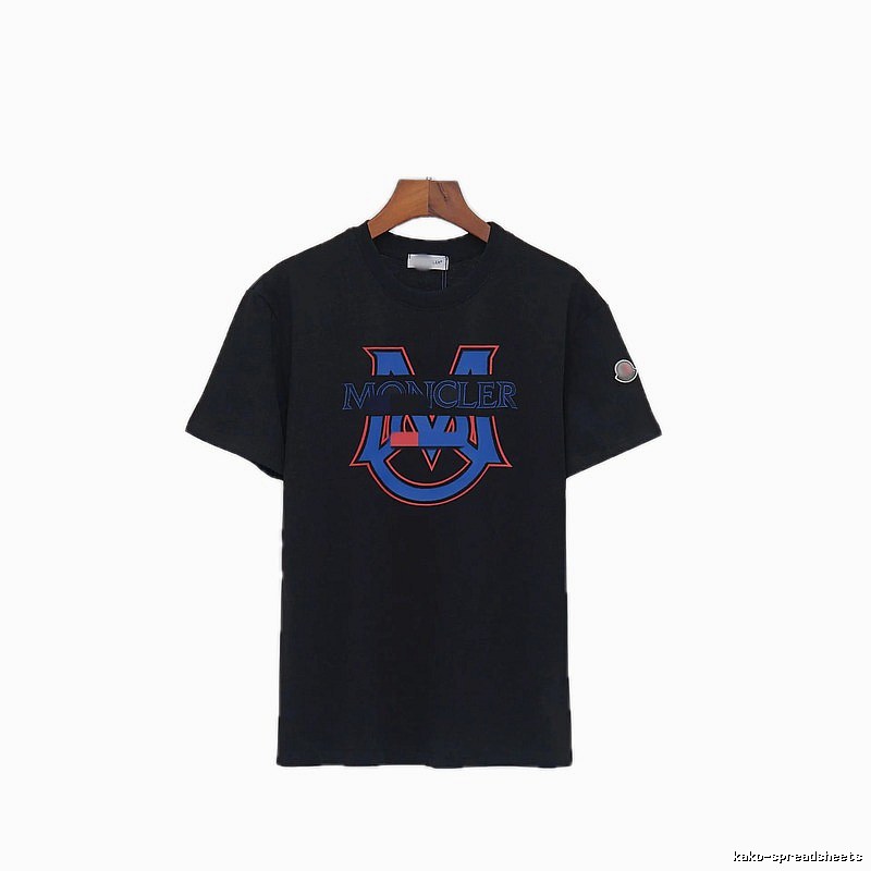 Moncler Big M Collection Casual Style Black T-Shirt