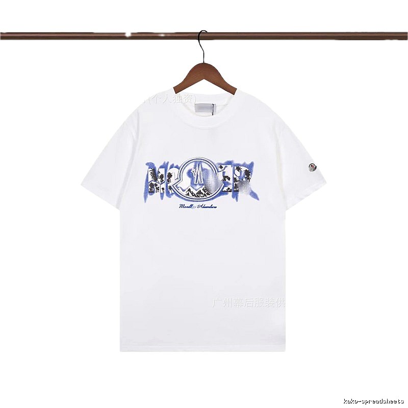 Moncler Casual Printed White Short-sleeve T-shirt