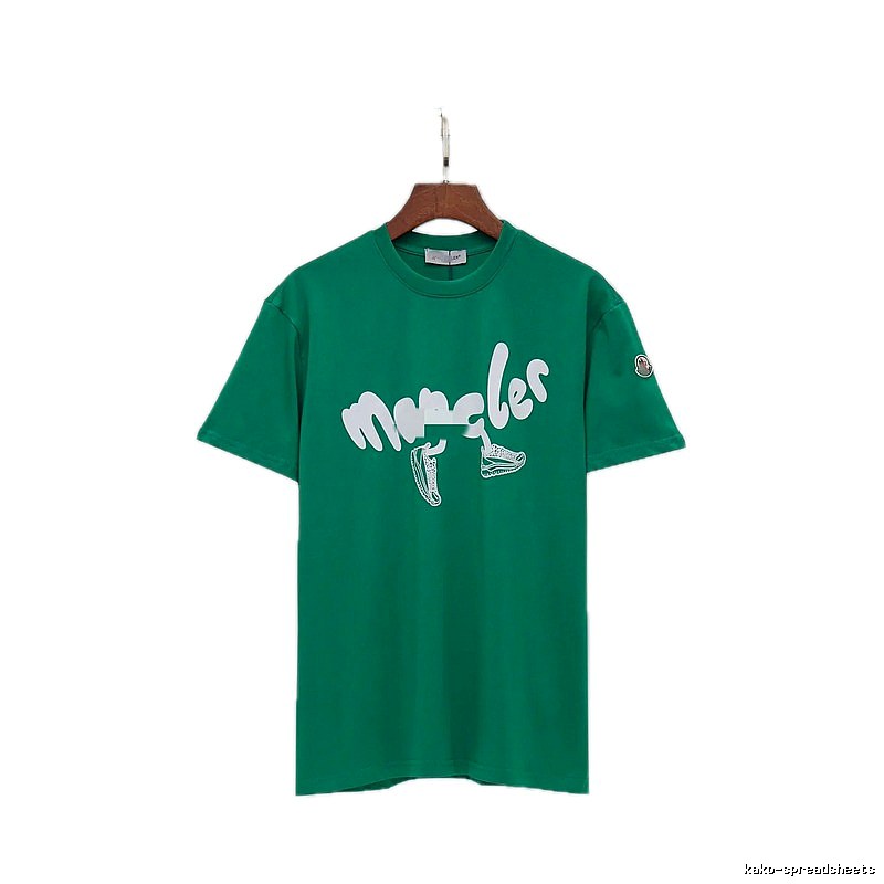 Moncler Graffiti Casual Style Green Short-sleeve T-shirt