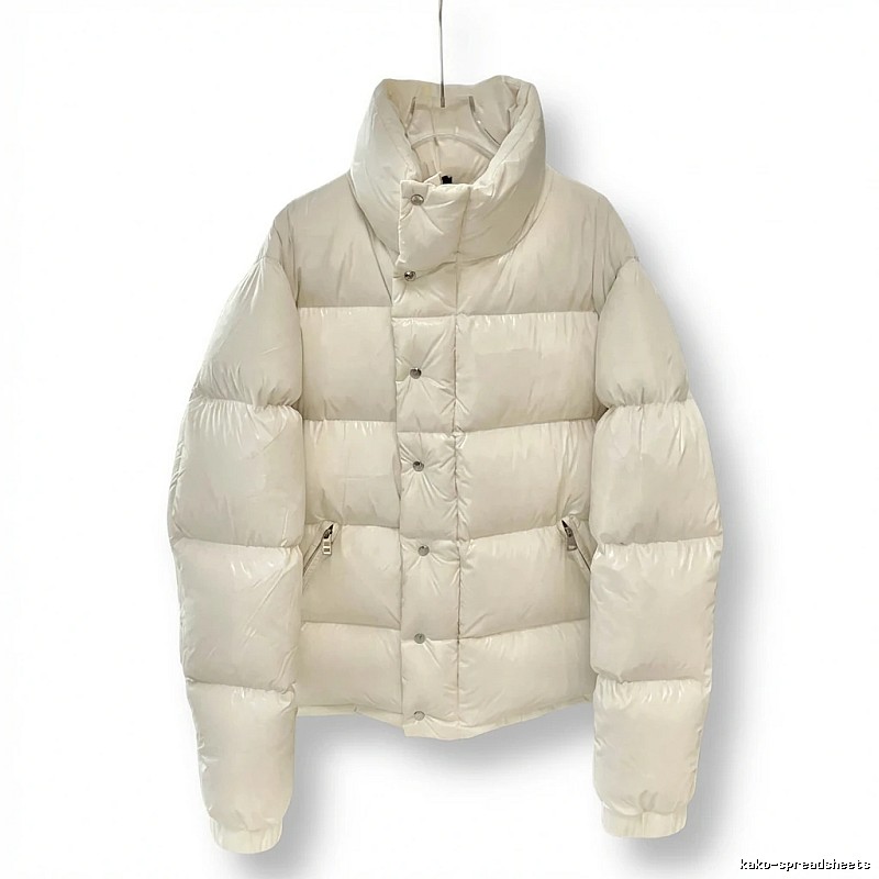 Moncler minimalist style off-white down jacket