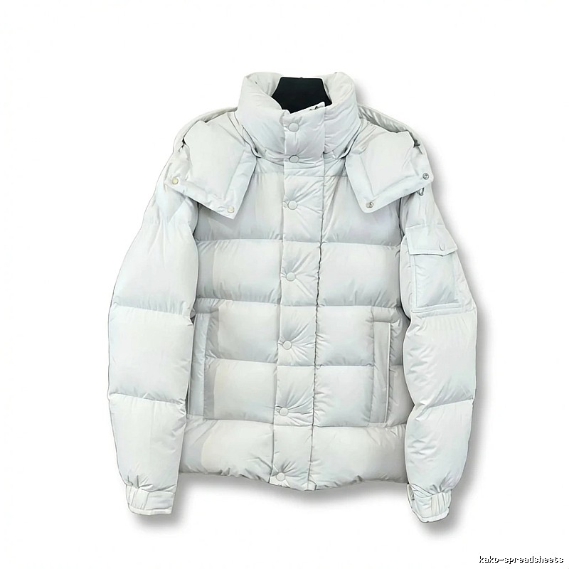 Moncler's classic white down jacket.
